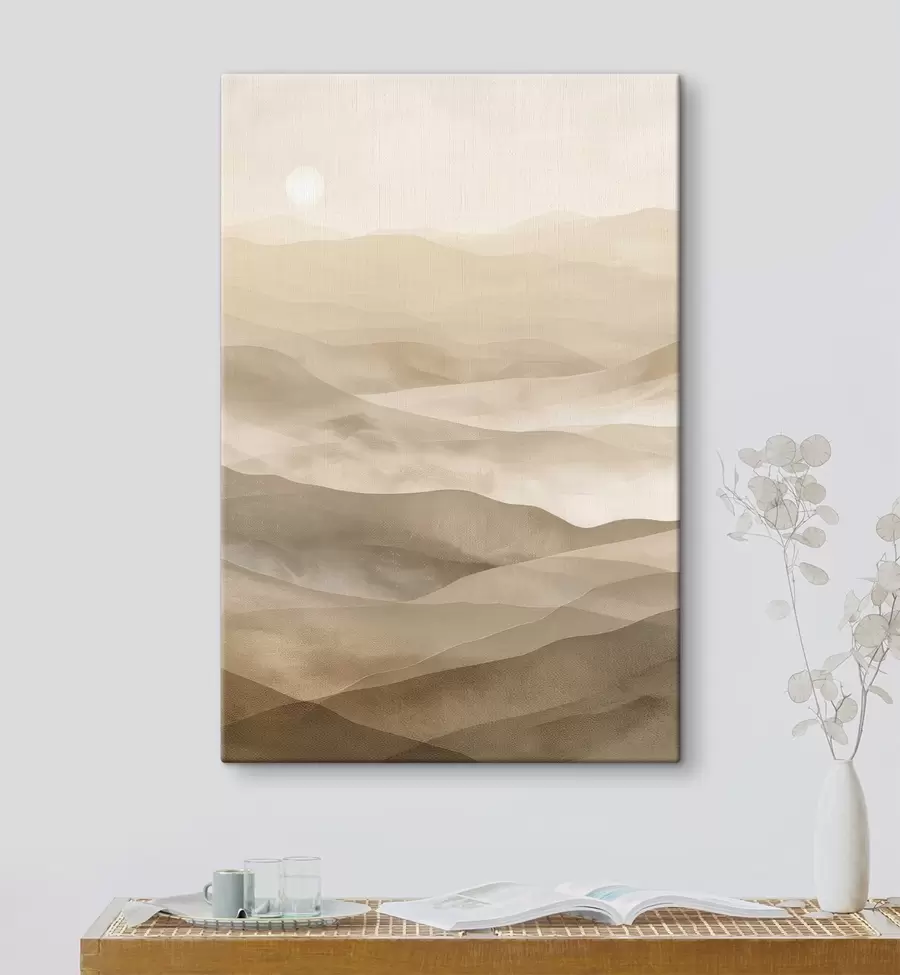 Glezna Kalni gaišos toņos, akvareļa imitācija s47638