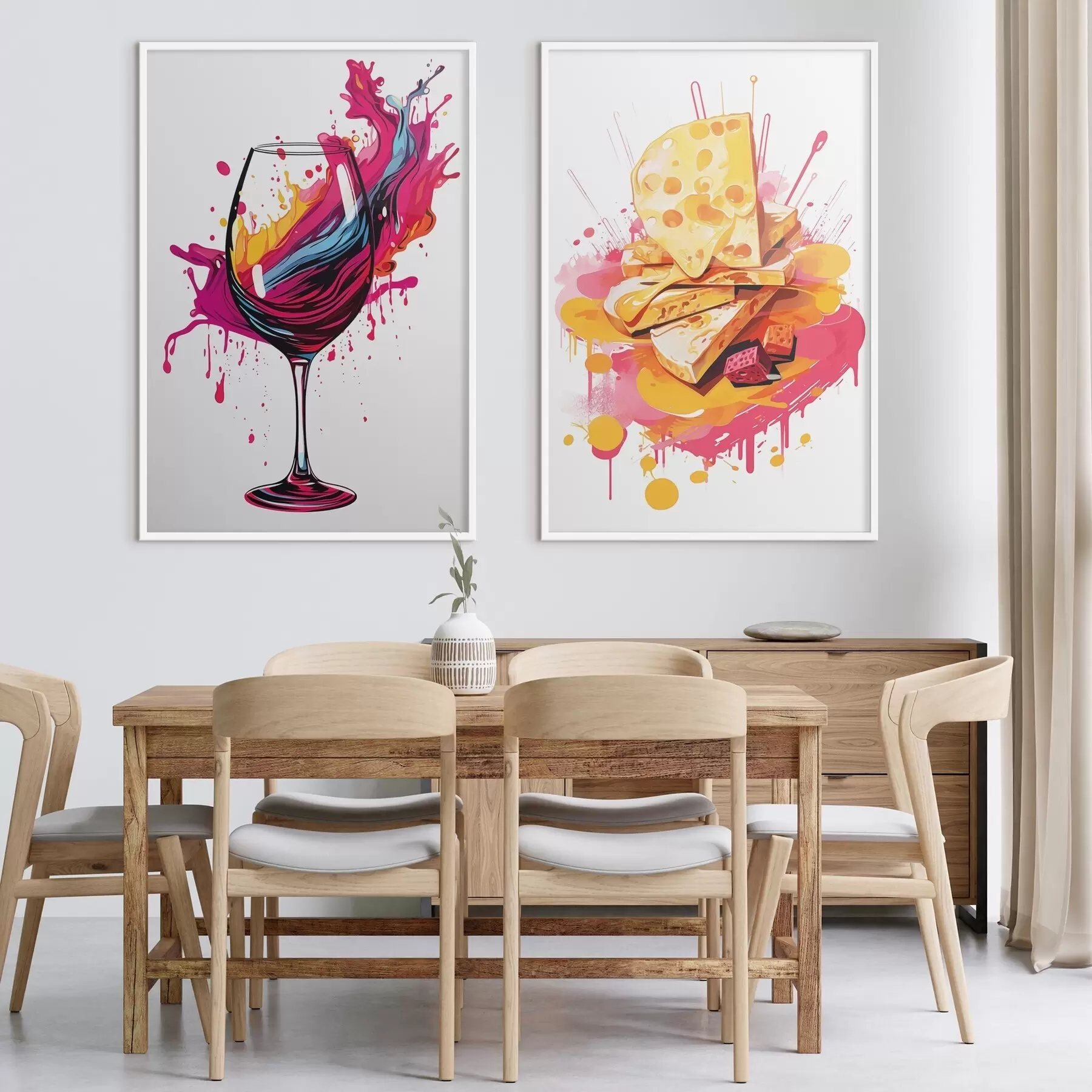 Fototapetes Vīns un siers d00551