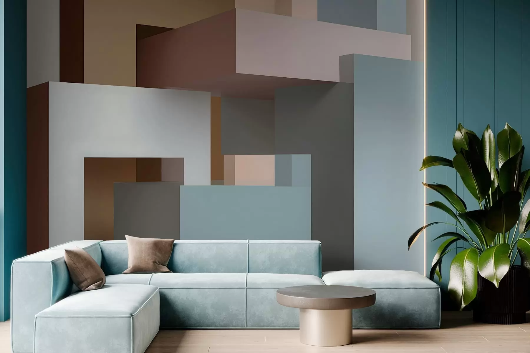 Fototapetes abstrakta ģeometrija 3D stilā w05065