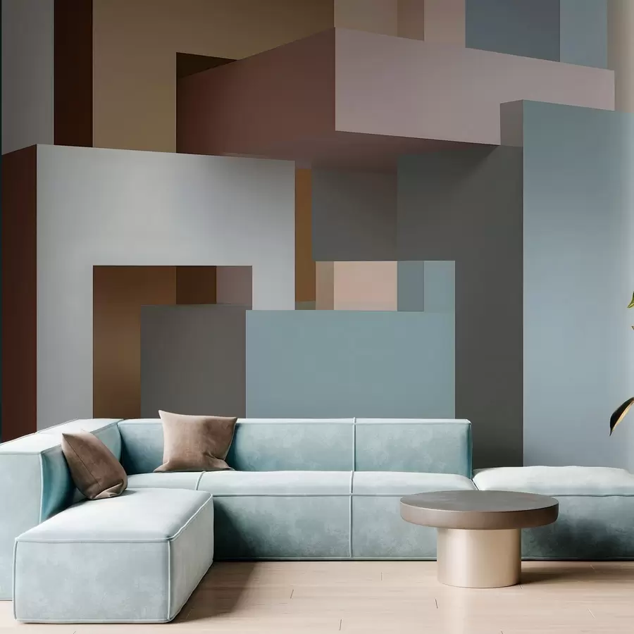 Fototapetes abstrakta ģeometrija 3D stilā w05065