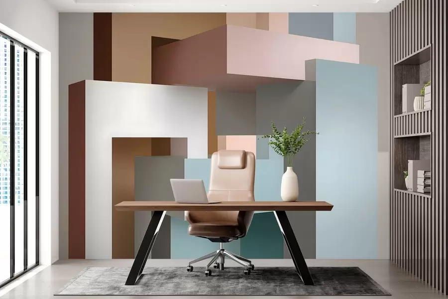 Fototapetes abstrakta ģeometrija 3D stilā w05065