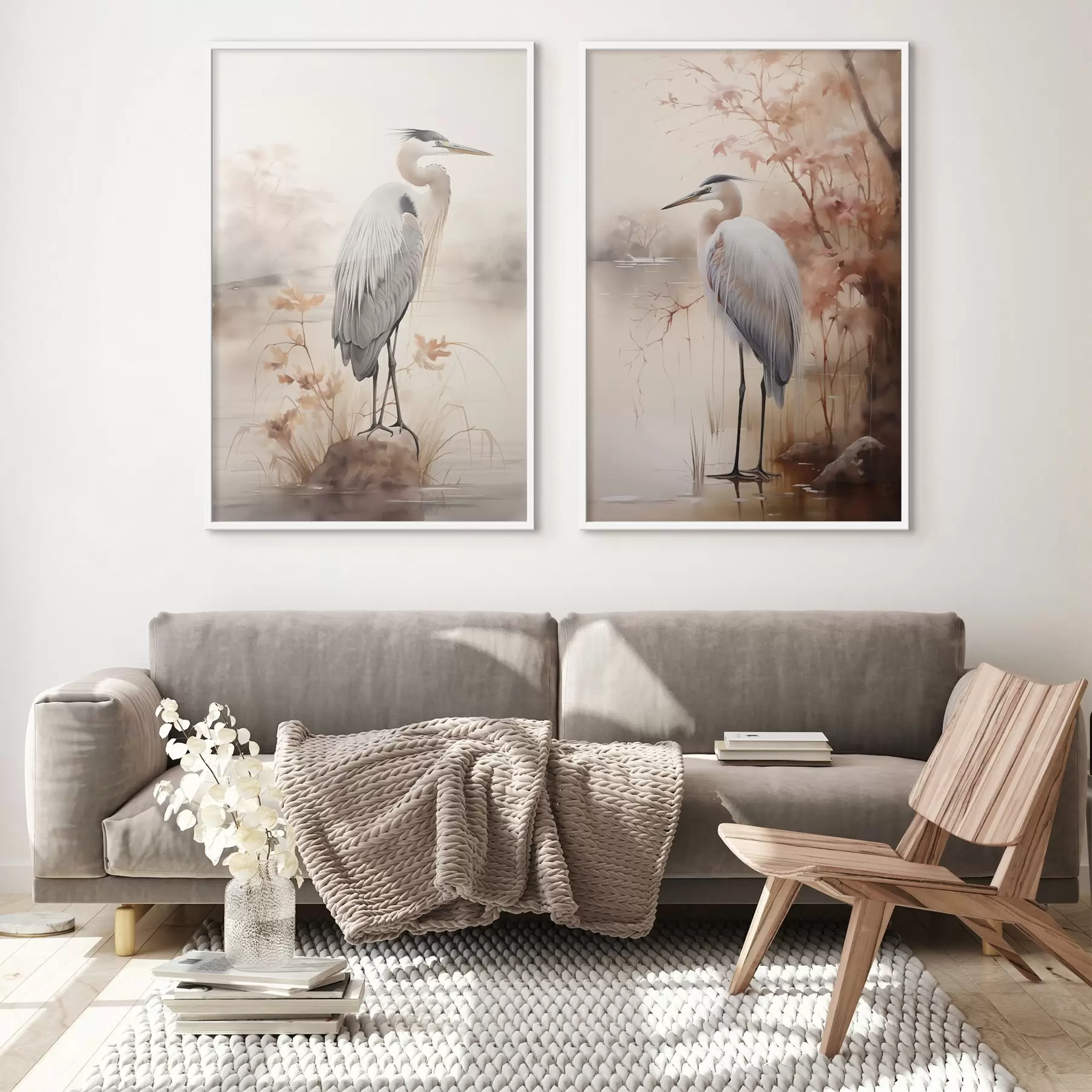 Fototapetes Gārgale stāv uz akmens ezerā, fonā redzami augsti zāles stiebri un koki. d01239