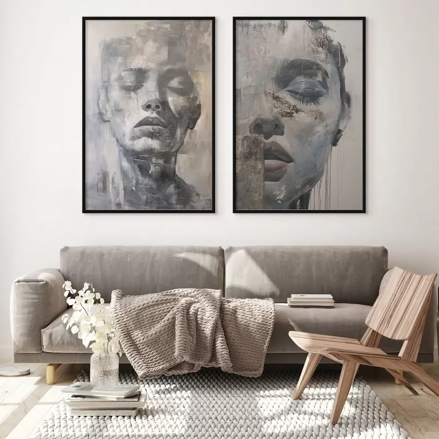 Fototapetes Mūsdienīgs abstrakts sievietes portrets d01232