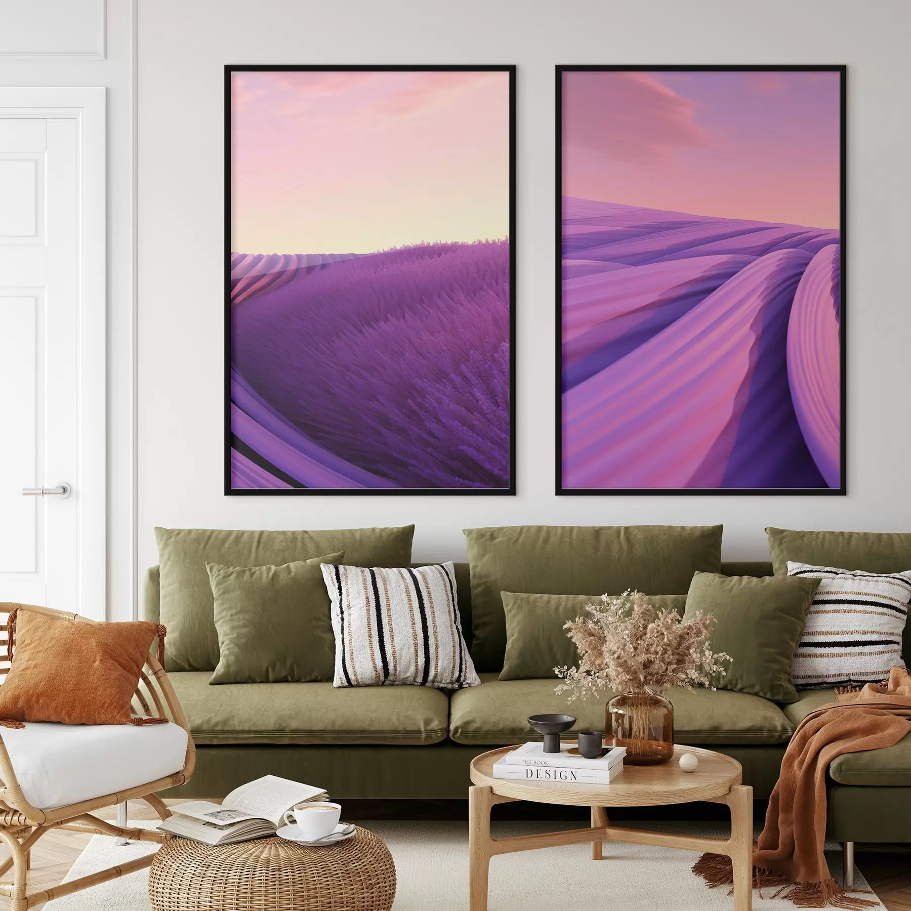 Fototapetes Lavandas lauks, abstrakts d01250