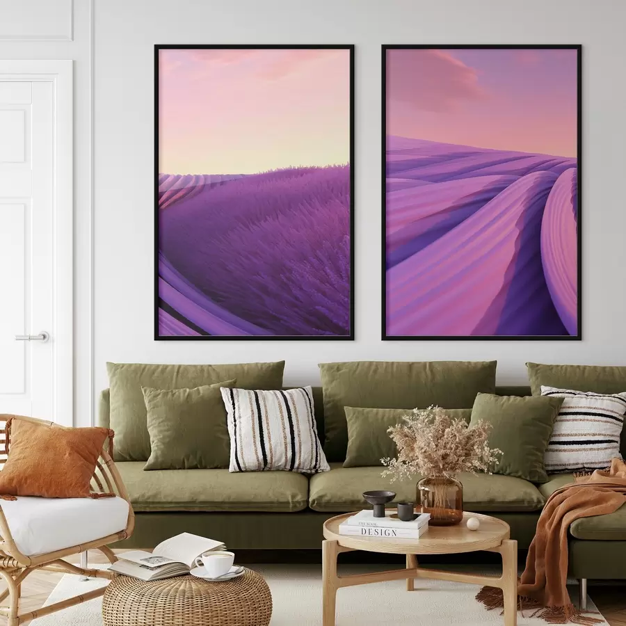 Fototapetes Lavandas lauks, abstrakts d01250