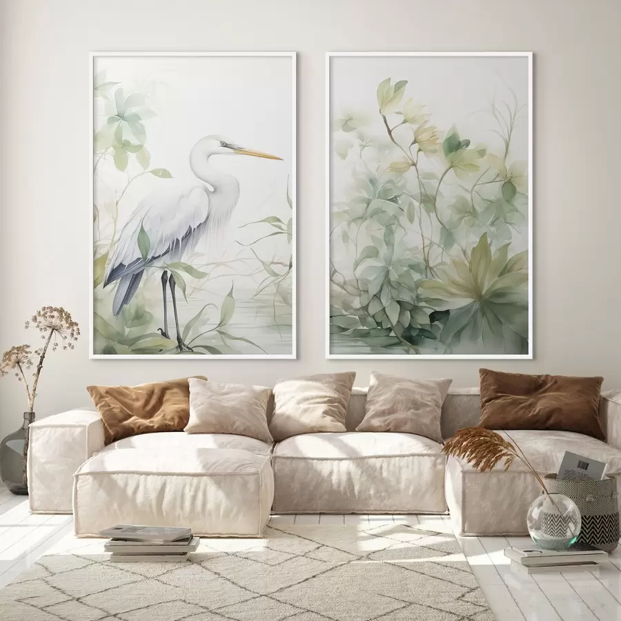 Fototapetes Stārķis starp augiem d01256