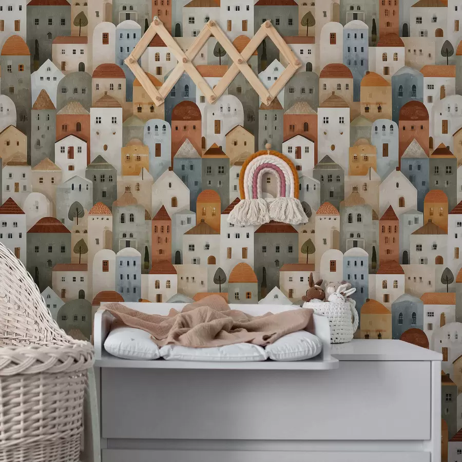 Fototapetes Mazās pilsētas mājas a00970