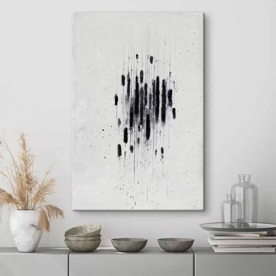 Glezna Minimālisma māksla ar izteiksmīgiem triepieniem un izplūdušām malām modernā glezniecības stilā s46957