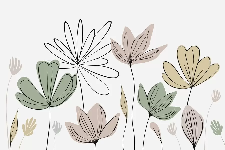 Fototapetes Abstrakti ziedi w05191