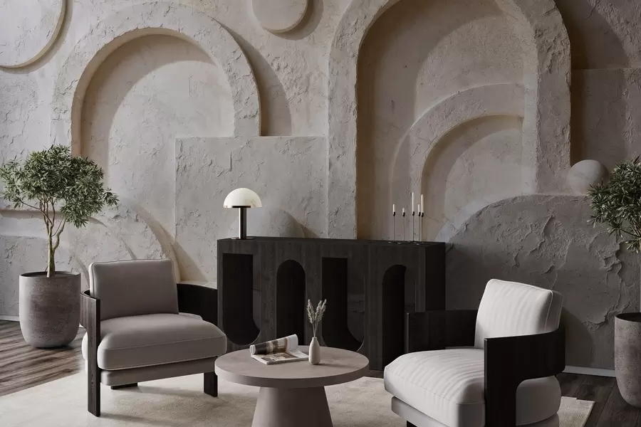 Fototapetes Betona apjoma ģeometrija w05186