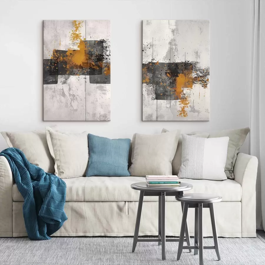 Glezna Abstrakti raksti uz betona sienas m01286