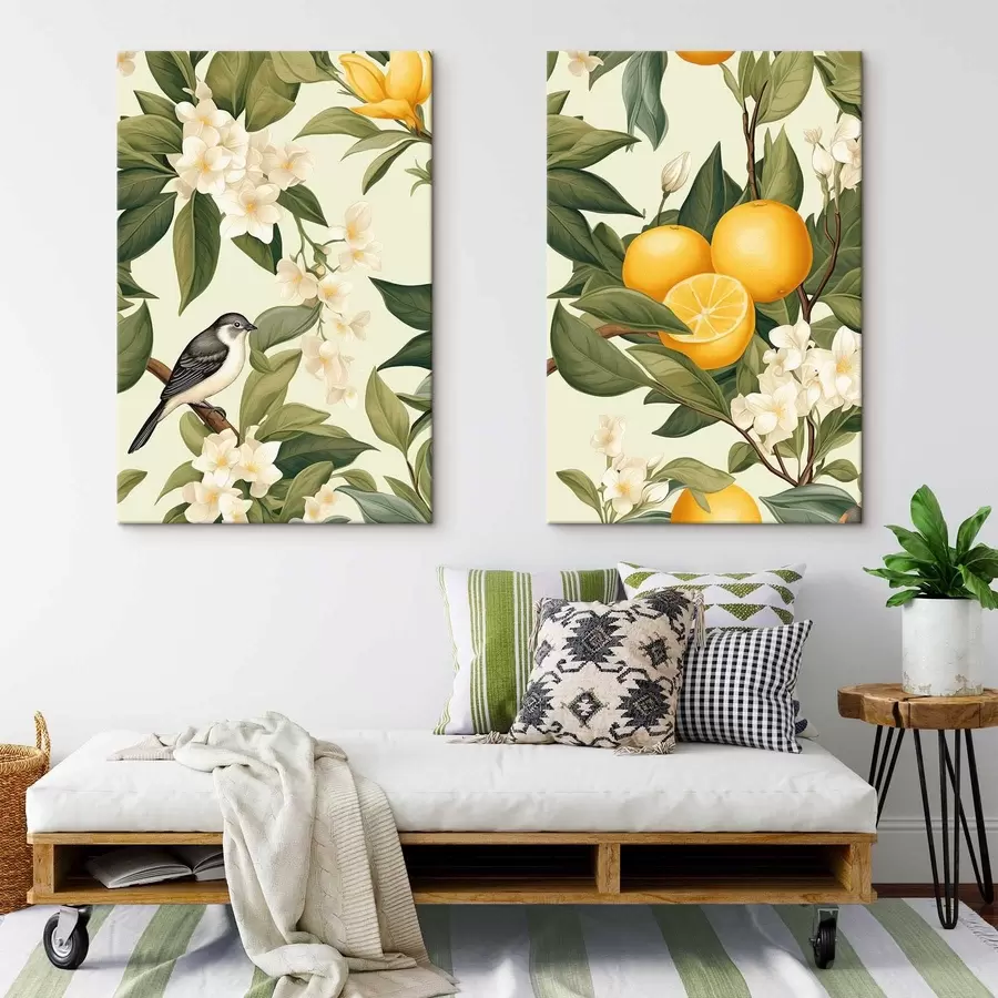 Glezna Putns uz citrona zariem m01288