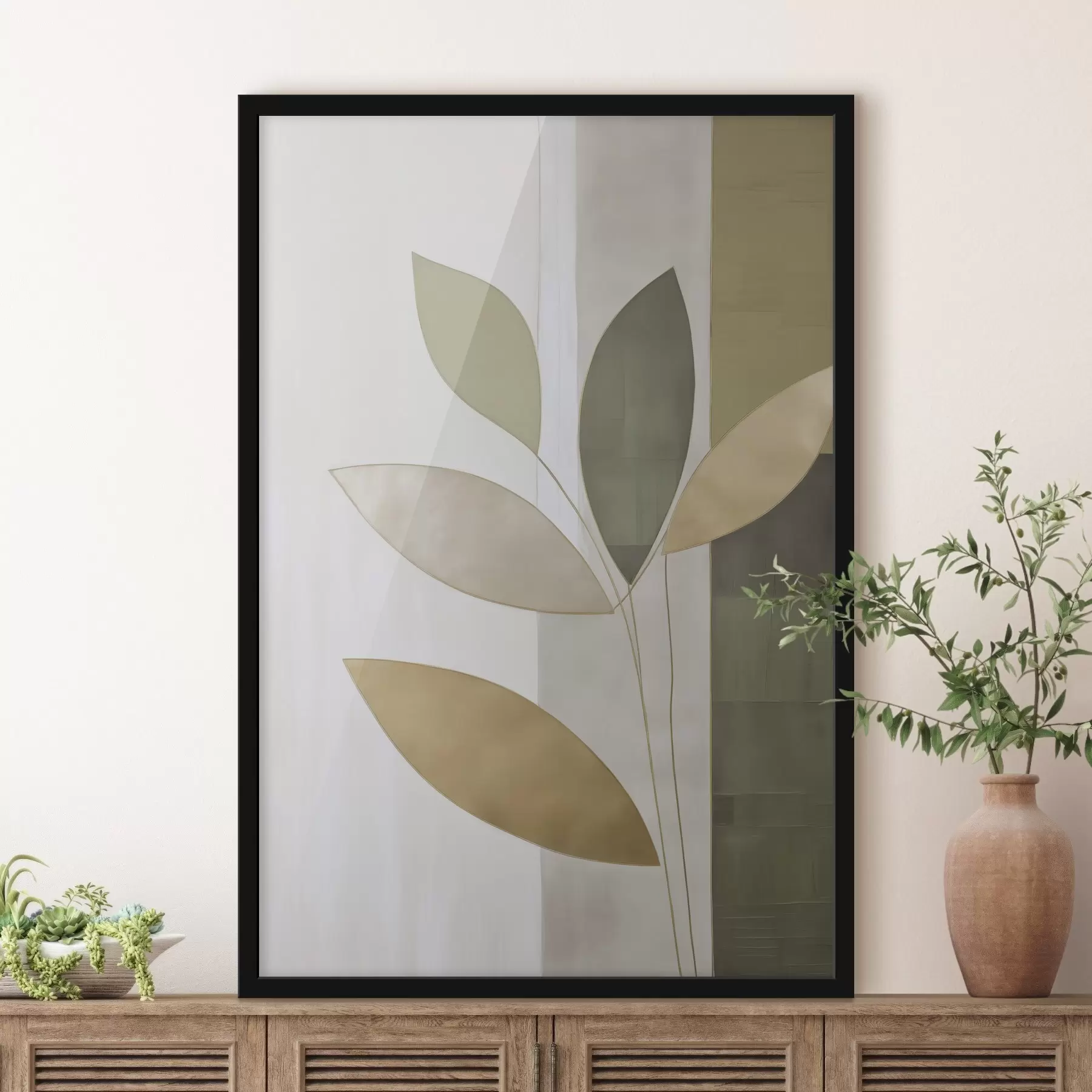 Fototapetes Abstrakcija ar lapām f47713