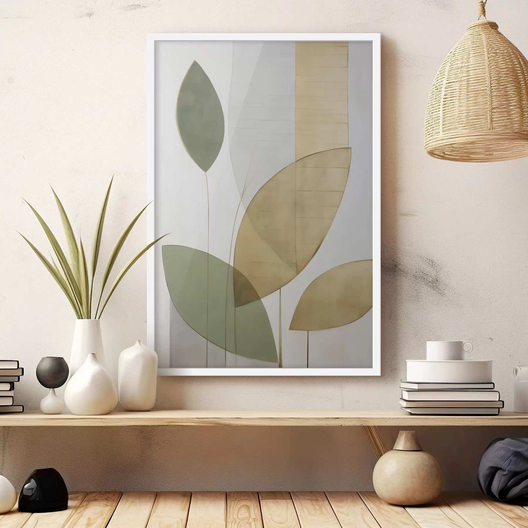 Fototapetes Abstrakcija ar lapām f47714