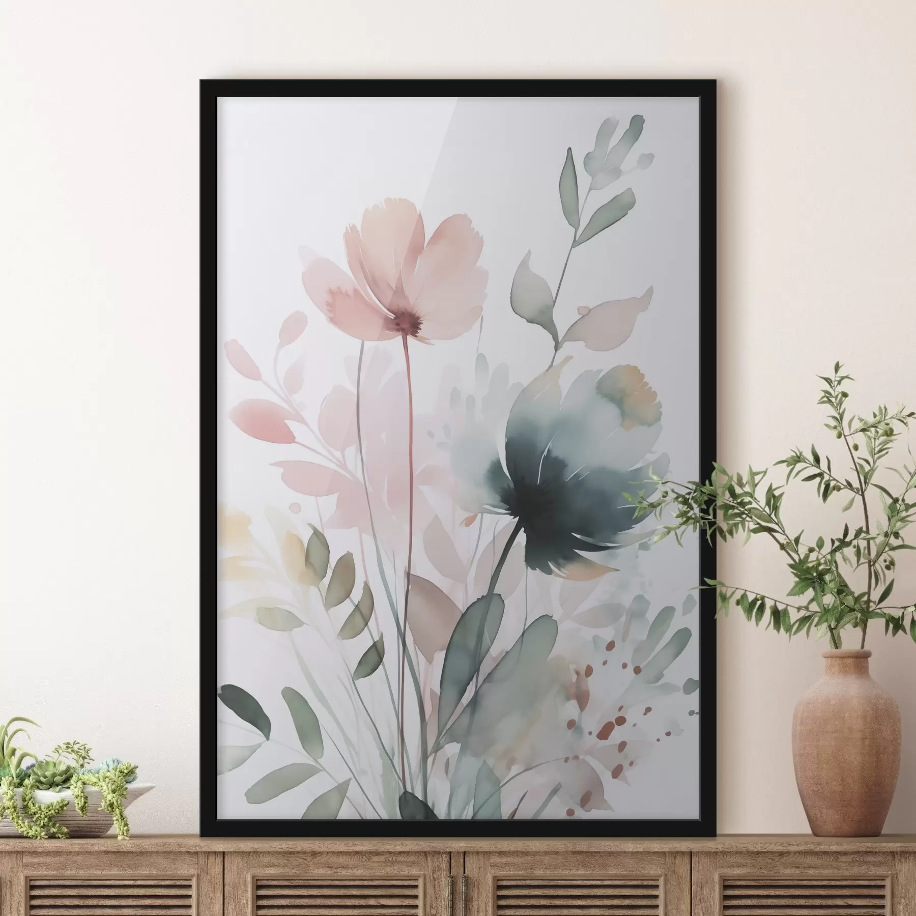 Fototapetes Veģetācijas imitācija akvareļkrāsā f47725