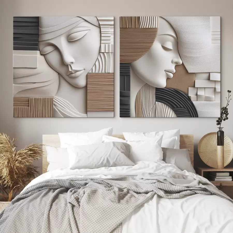 Glezna Abstraktais portrets m01289