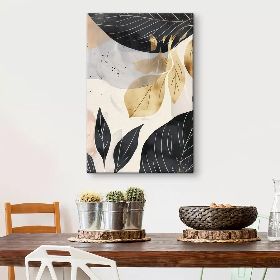 Glezna Abstraktas zaras un lapas s47744