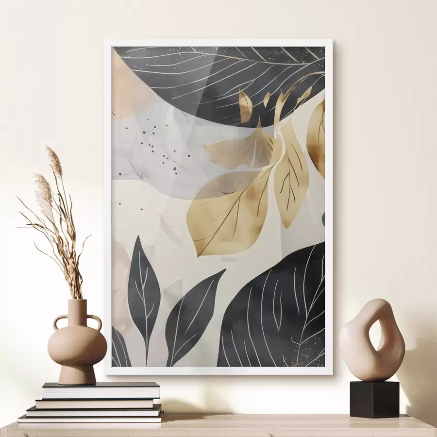 Fototapetes Abstraktas zaras un lapas f47744