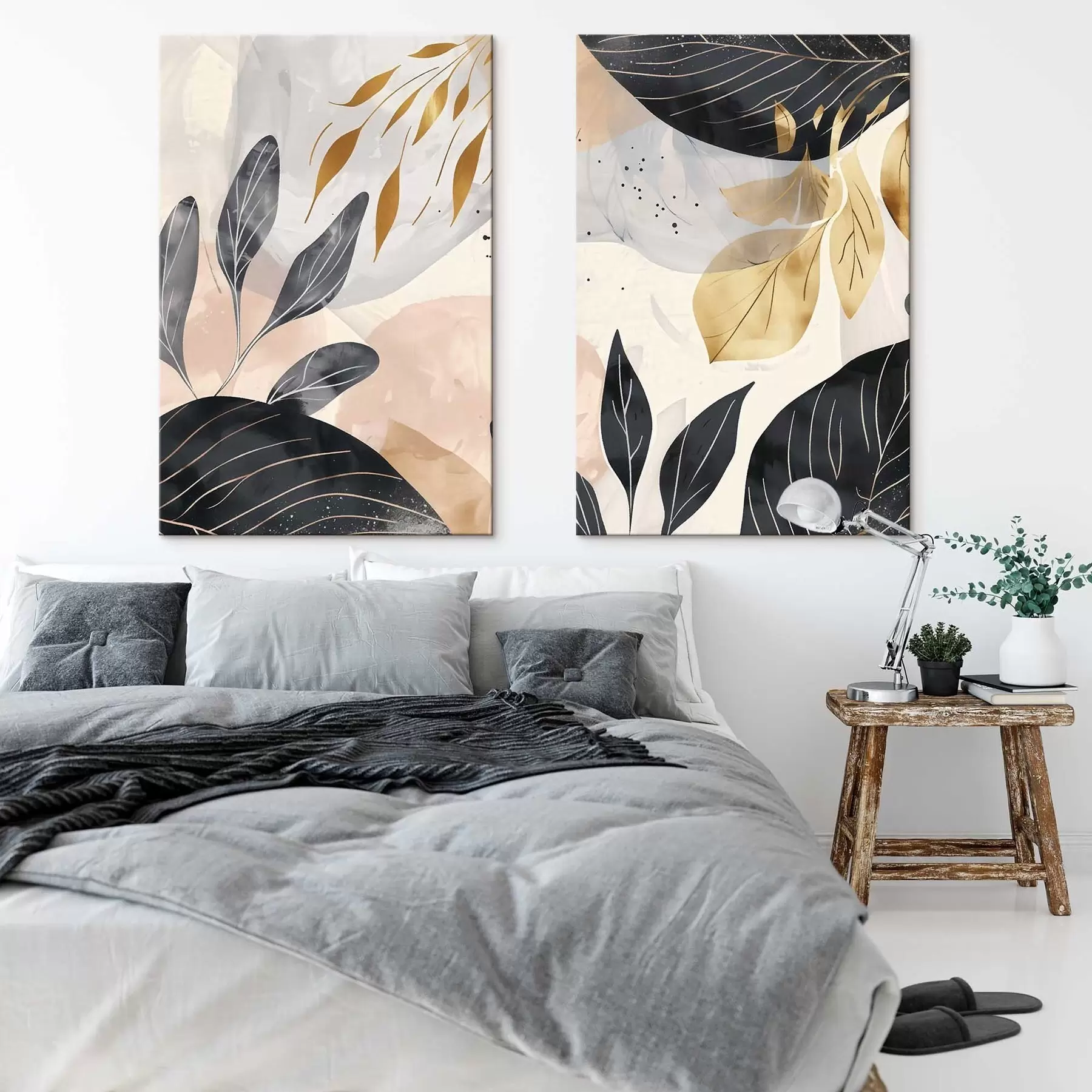 Glezna Abstraktas zaras un lapas m01300