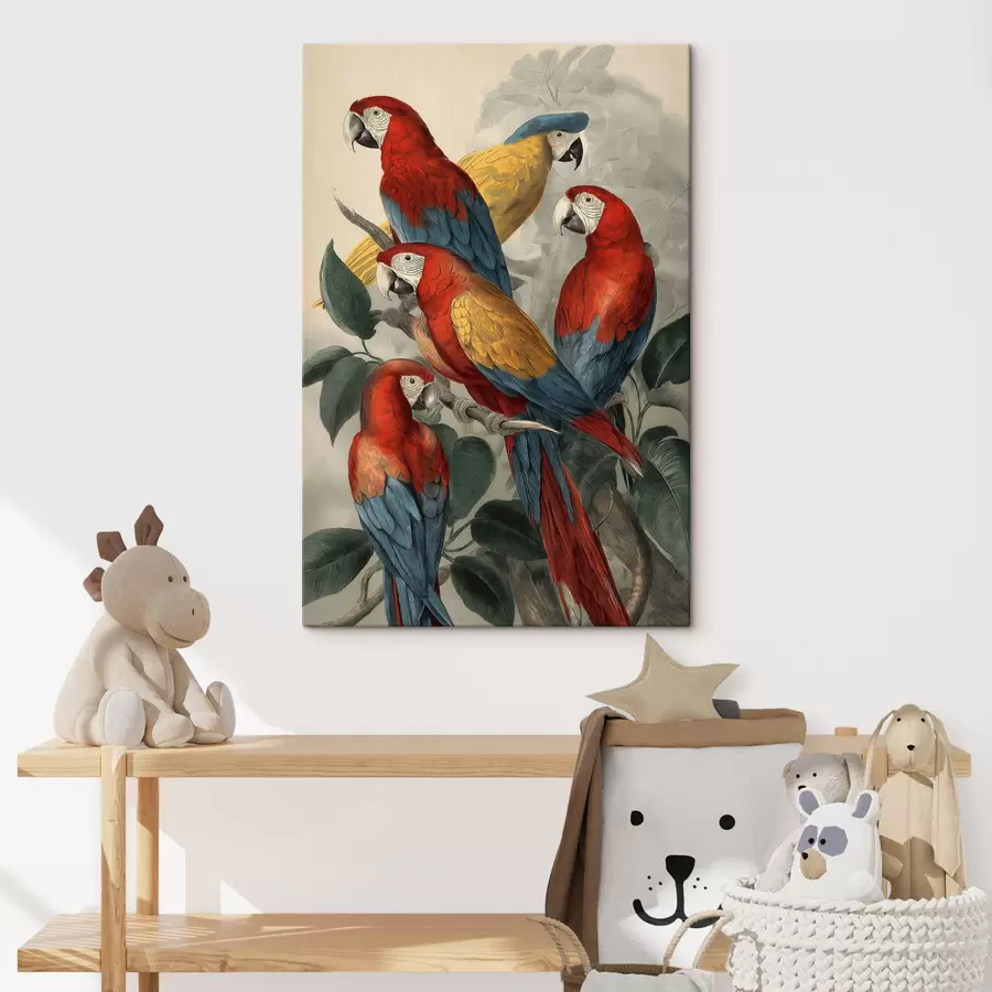 Glezna Vintage papagaili s47730