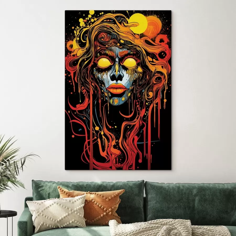 Glezna Spilgts abstrakts portrets s47738