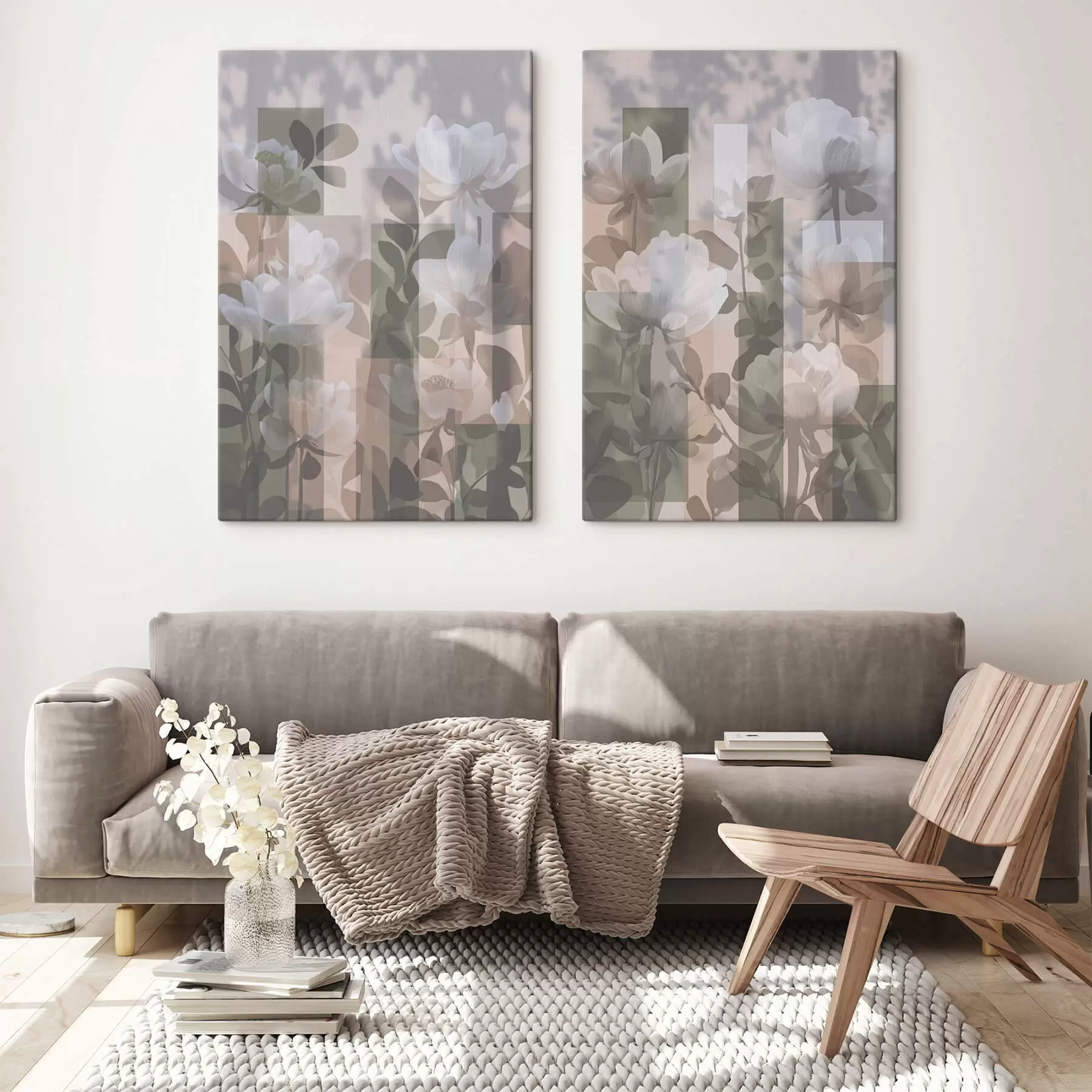 Glezna Abstrakcija ar ziediem m01268