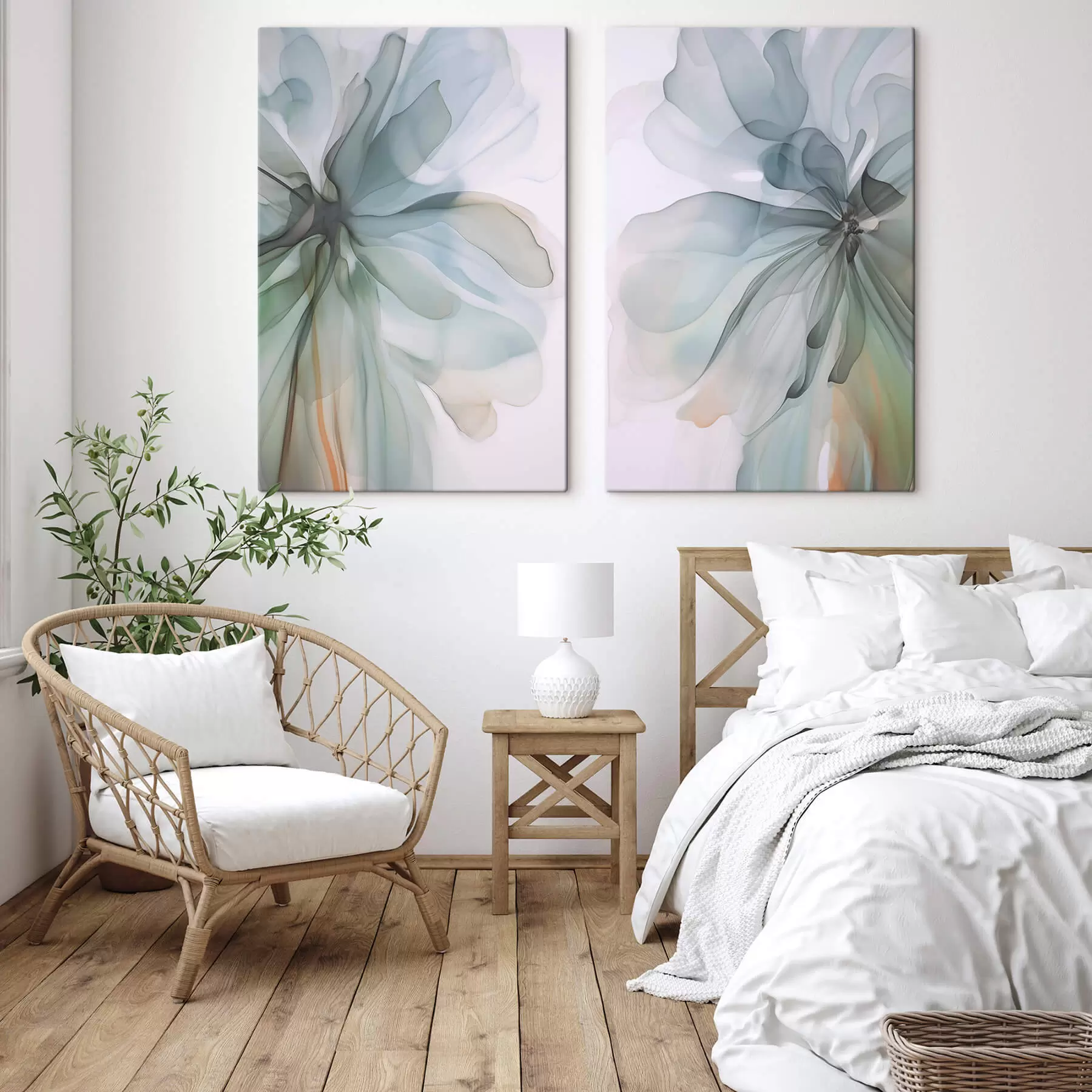 Glezna Abstrakts delikāts zieds m01273