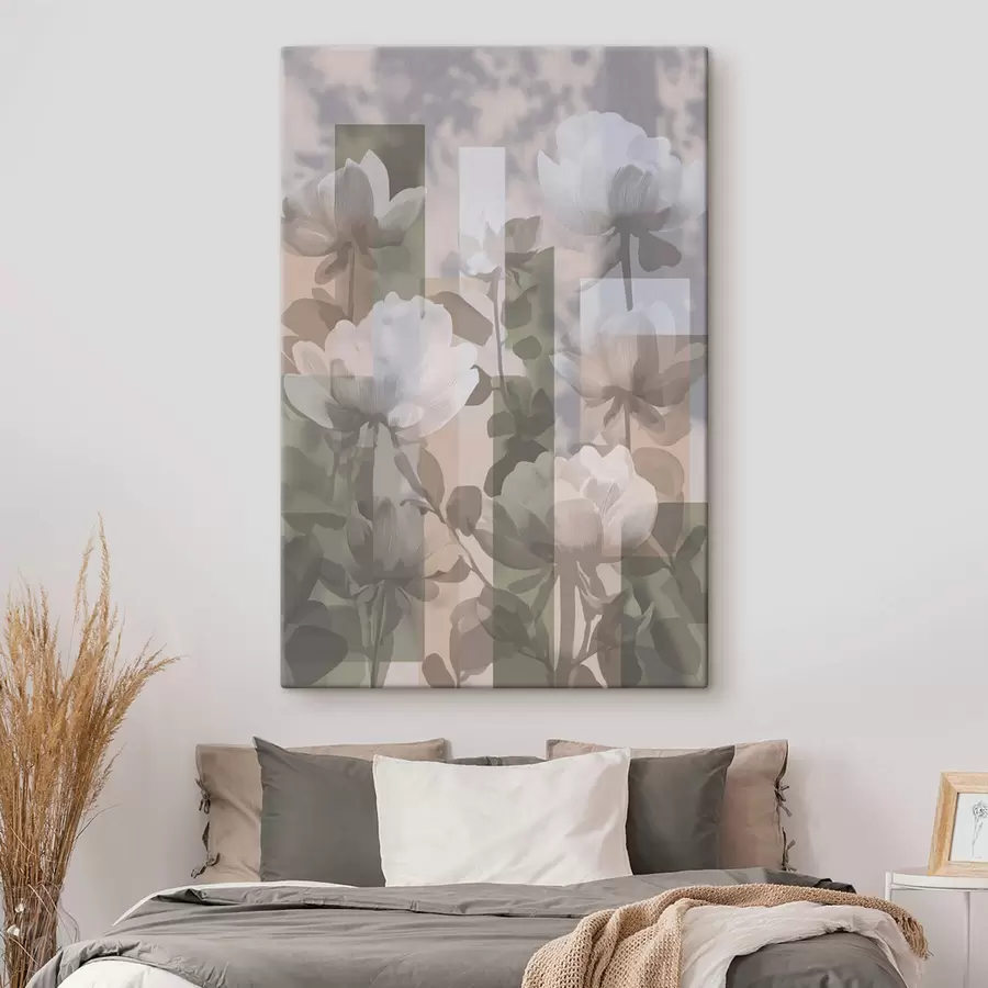 Glezna Abstrakcija ar ziediem s47661