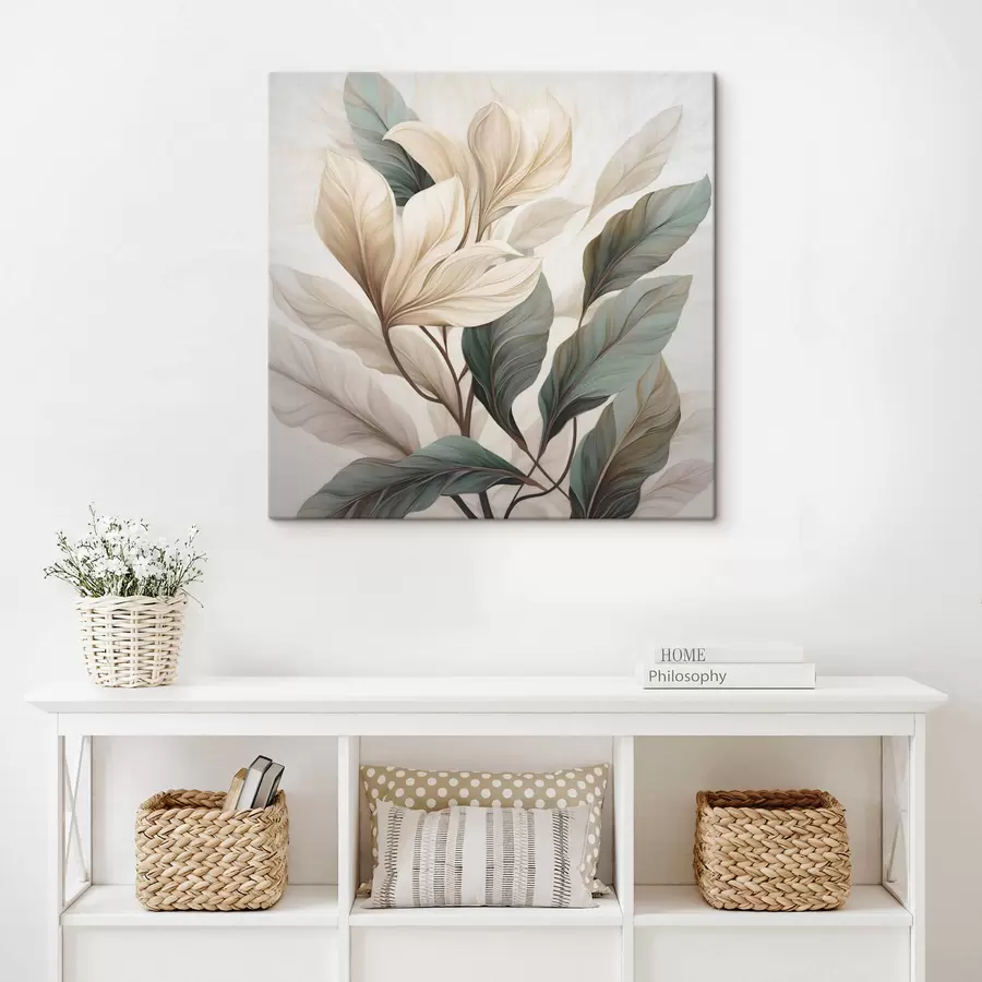 Glezna Ziedi ar lapām s47668