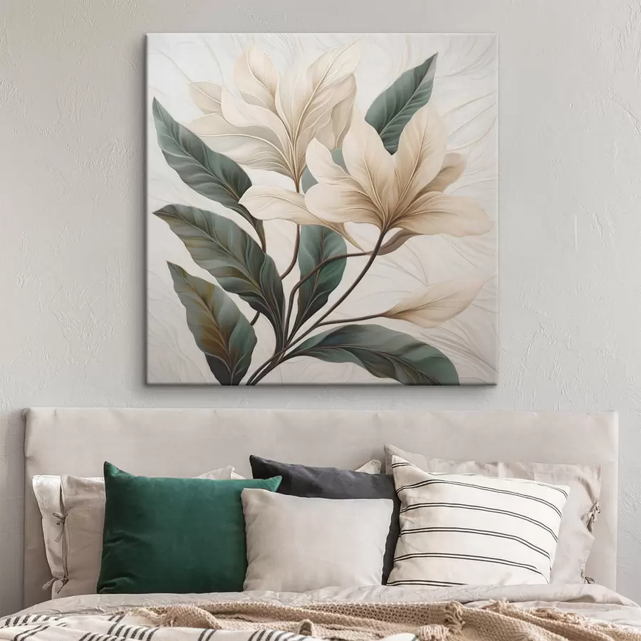 Glezna Ziedi ar lapām s47669