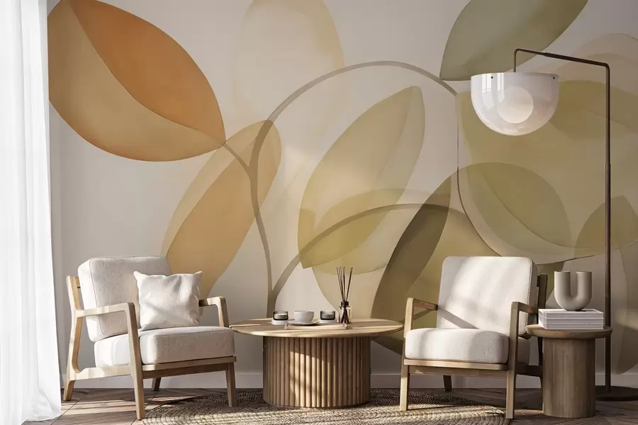 Fototapetes Abstraktas lapas, glezna imitācija w05208