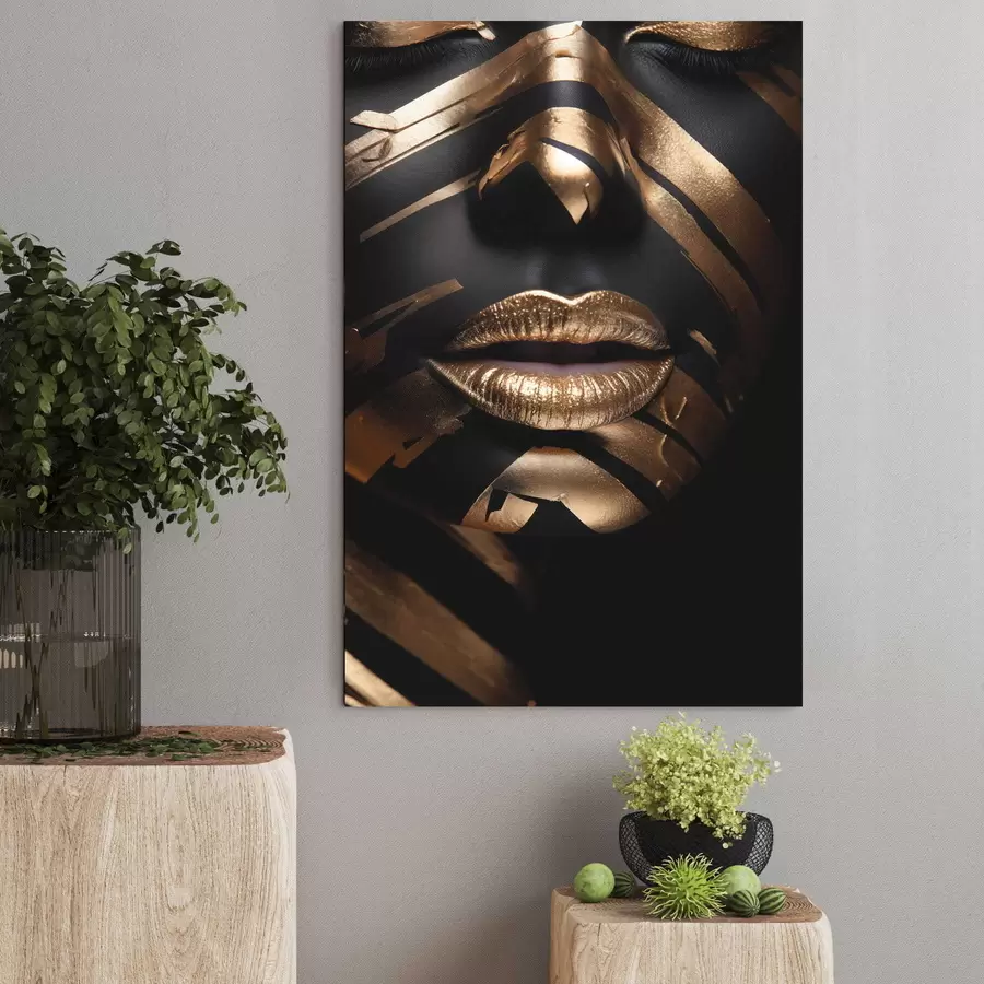 Glezna Seja ar melnu krāsu un svītrām s47320