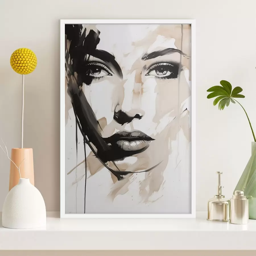 Fototapetes Abstrakts sievietes portrets gaišos toņos f47290