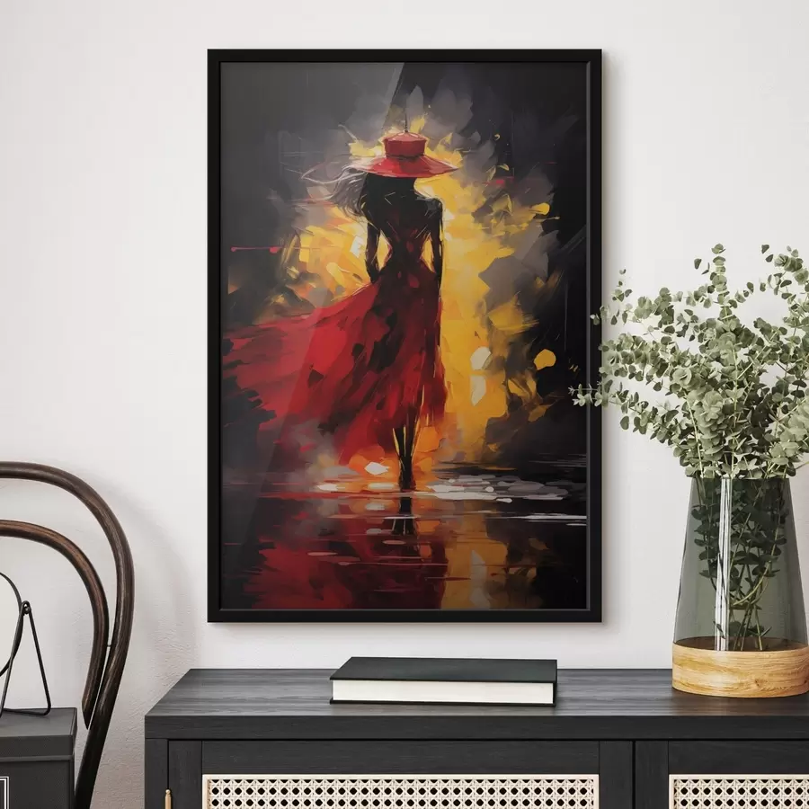 Fototapetes Sarkanā figūra spilgtā gaismā f47318