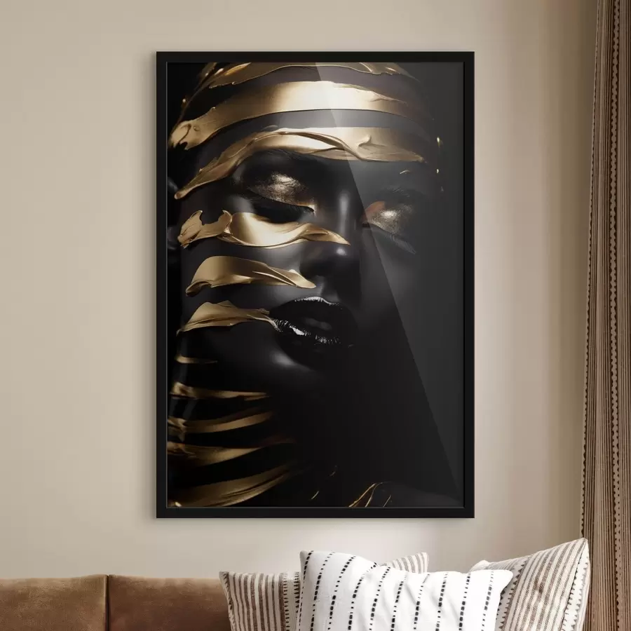 Fototapetes Seja ar tumšu toni un svītriņām f47321