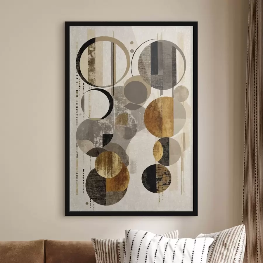 Fototapetes Abstrakti apļi siltos un neitrālos toņos f47766