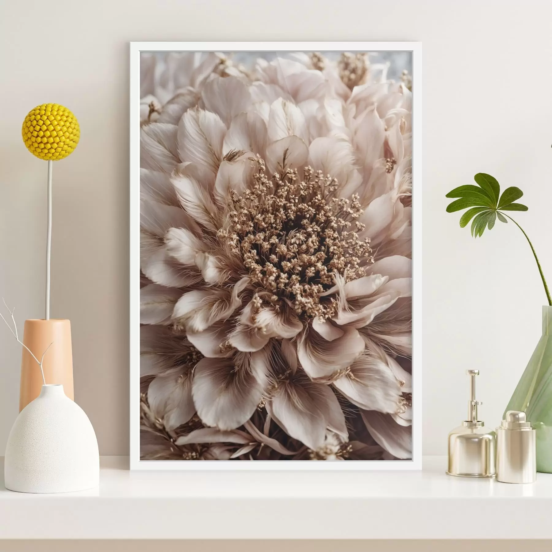 Fototapetes Tuva uzņēmuma gaišs zieds ar bagātīgi teksturētiem ziedlapiem f47769