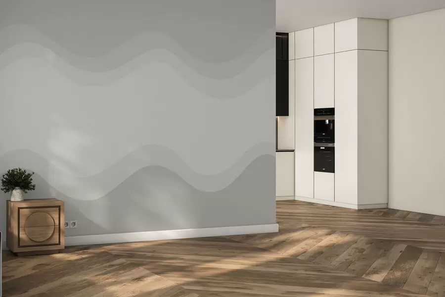 Fototapetes Abstraktas viļņi neitrālā smilškrāsas toņu paletē w05132v3