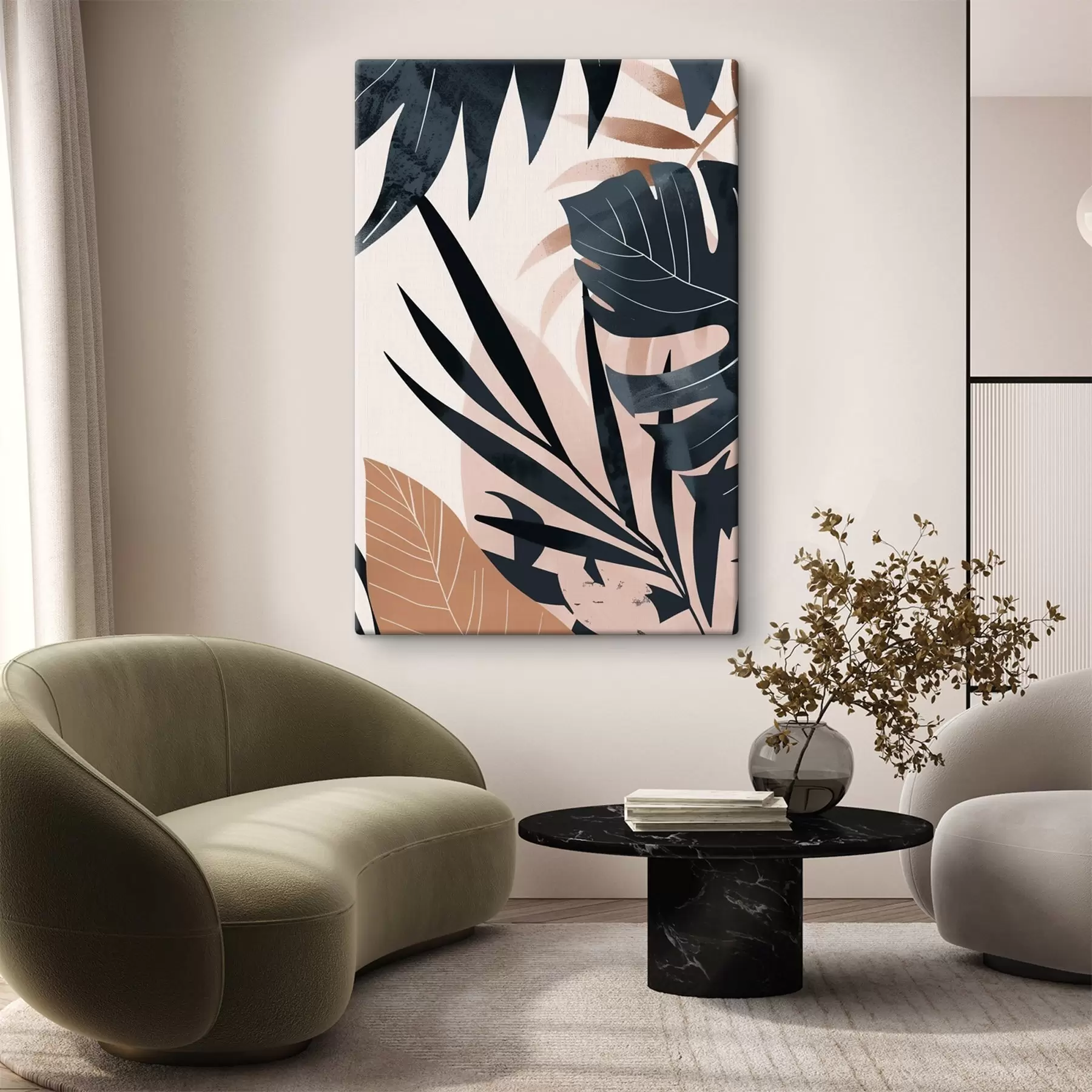 Glezna Dažādas tropu lapas s47822