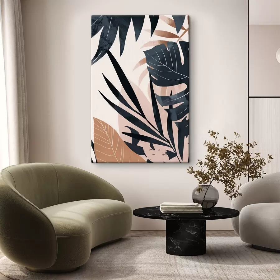 Glezna Dažādas tropu lapas s47822