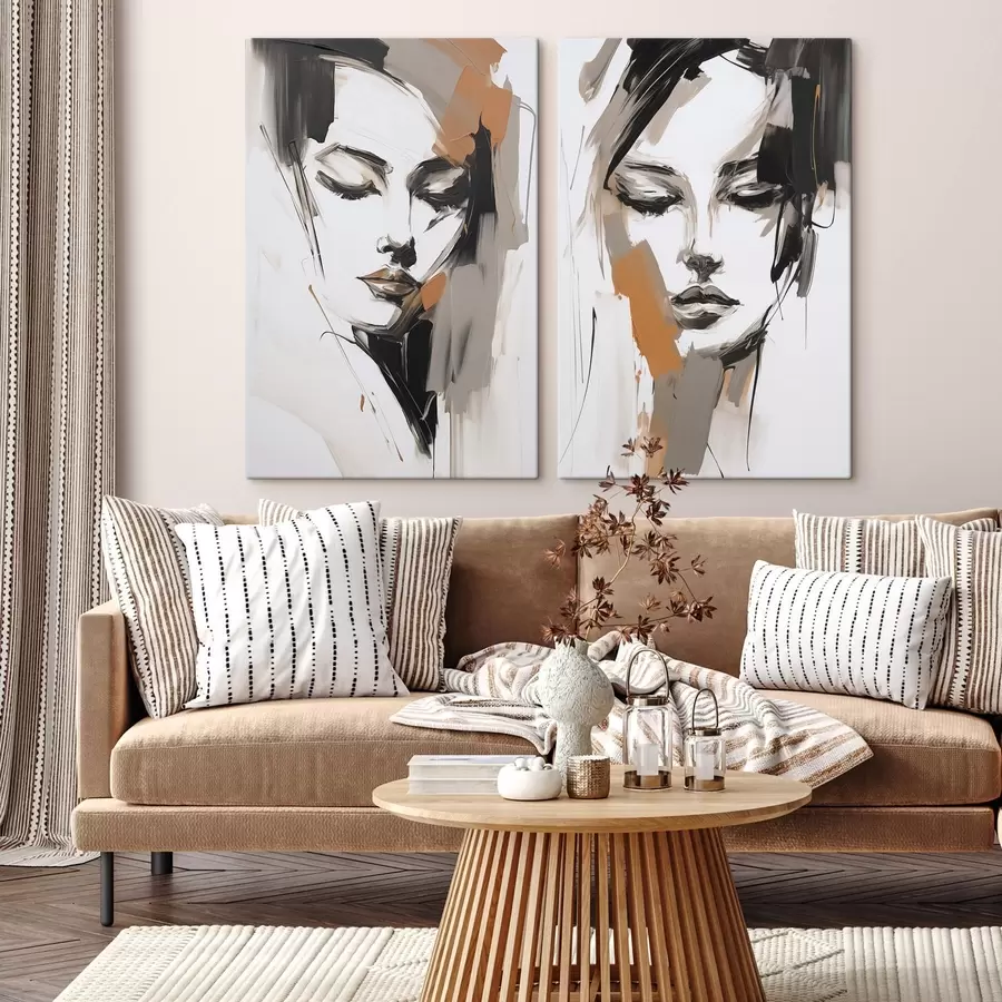 Glezna Abstrakts meitenes portrets m30004