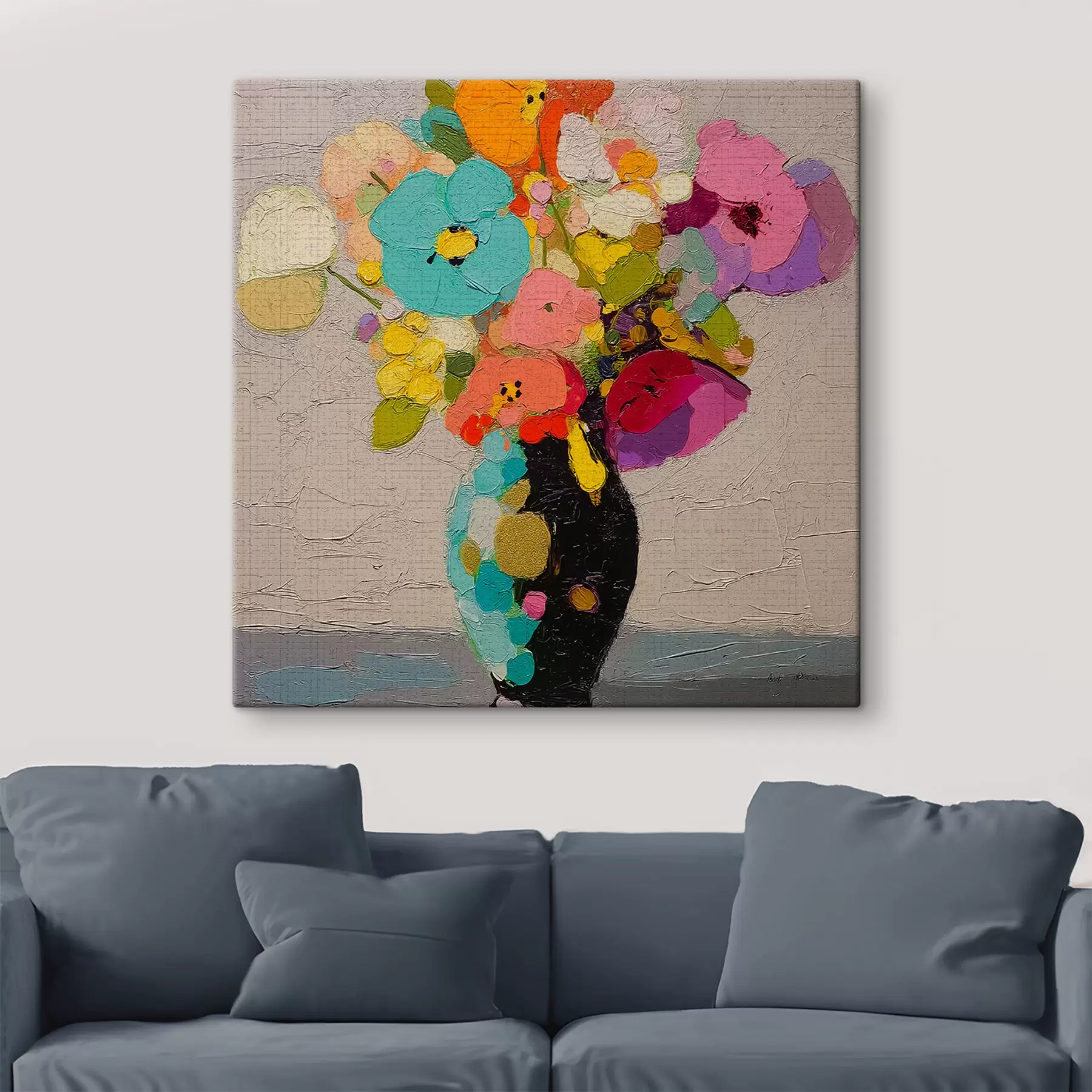 Glezna Ziedu kompozīcija vāzē s47826