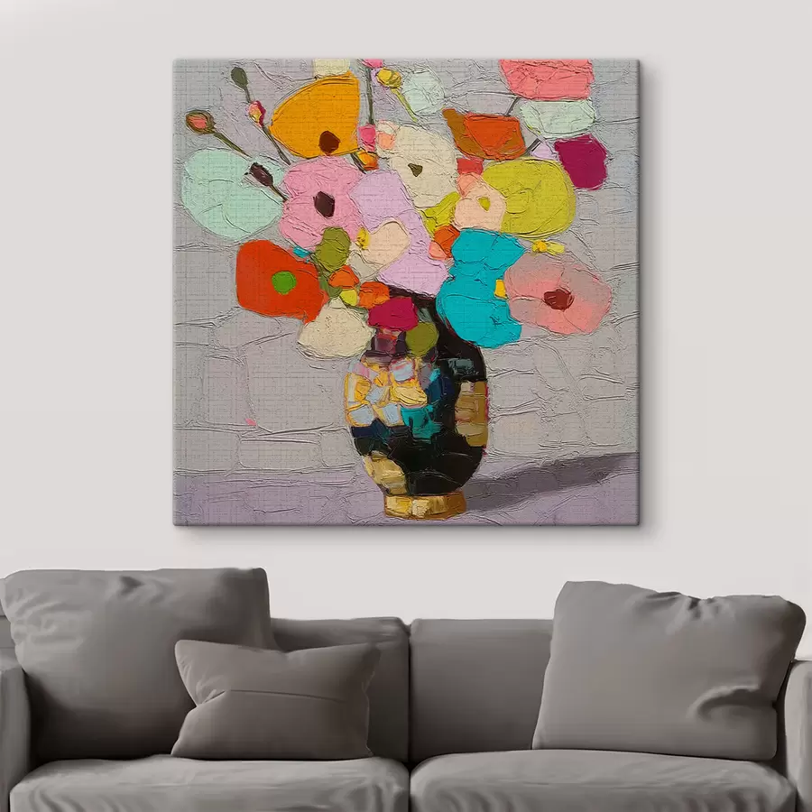 Glezna Ziedu kompozīcija vāzē s47827