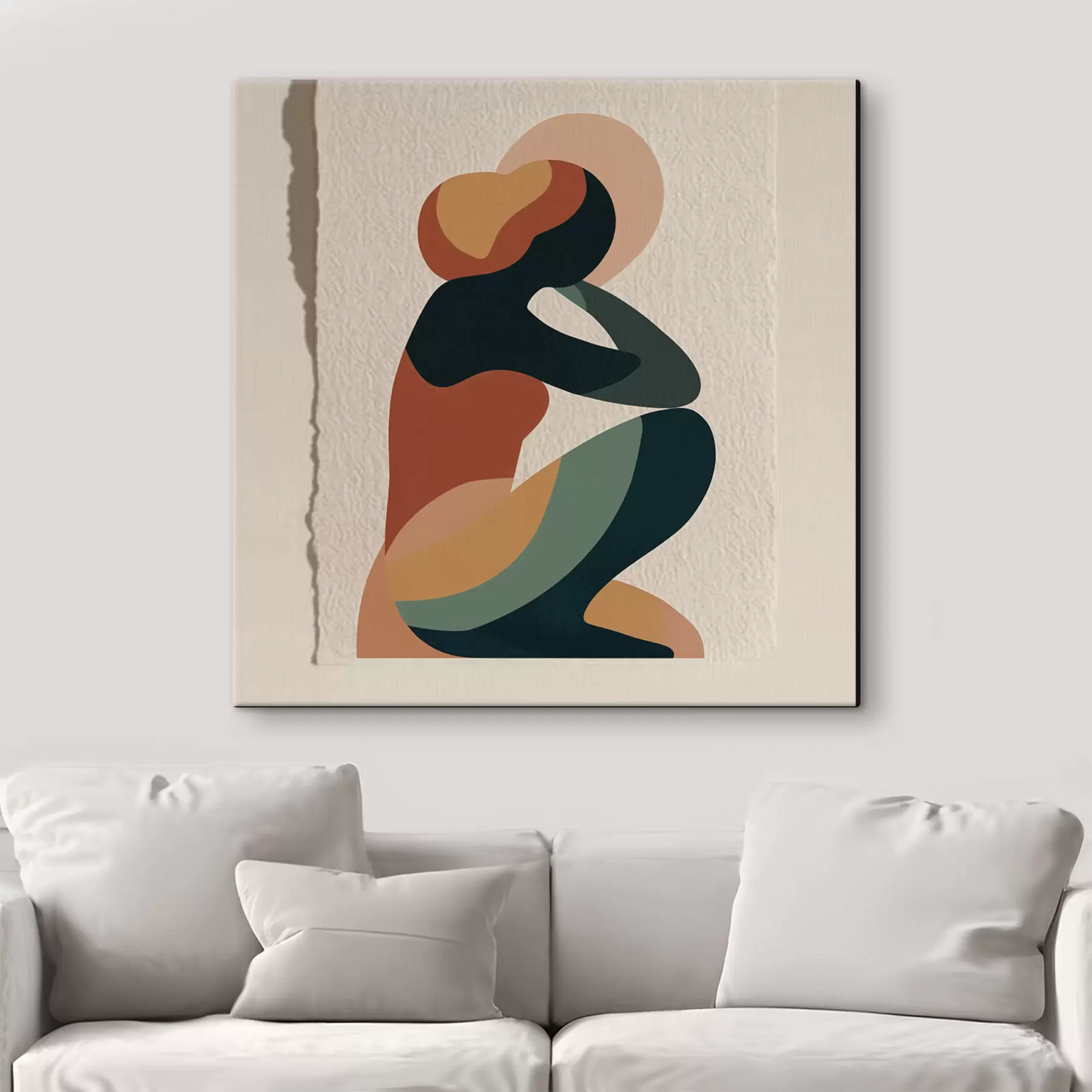 Glezna Sēdoša cilvēka figūra s47840