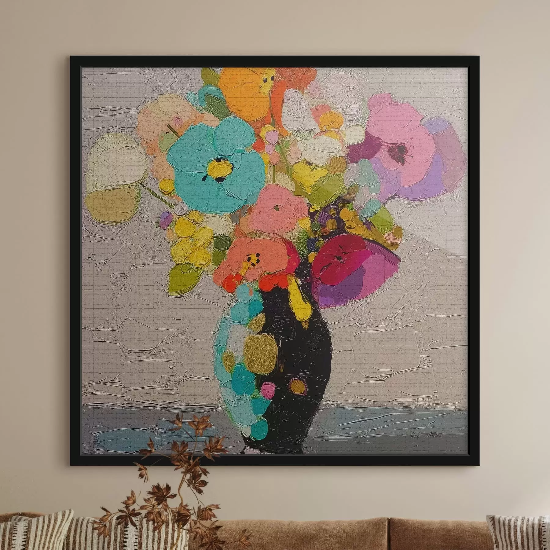 Fototapetes Ziedu kompozīcija vāzē f47826