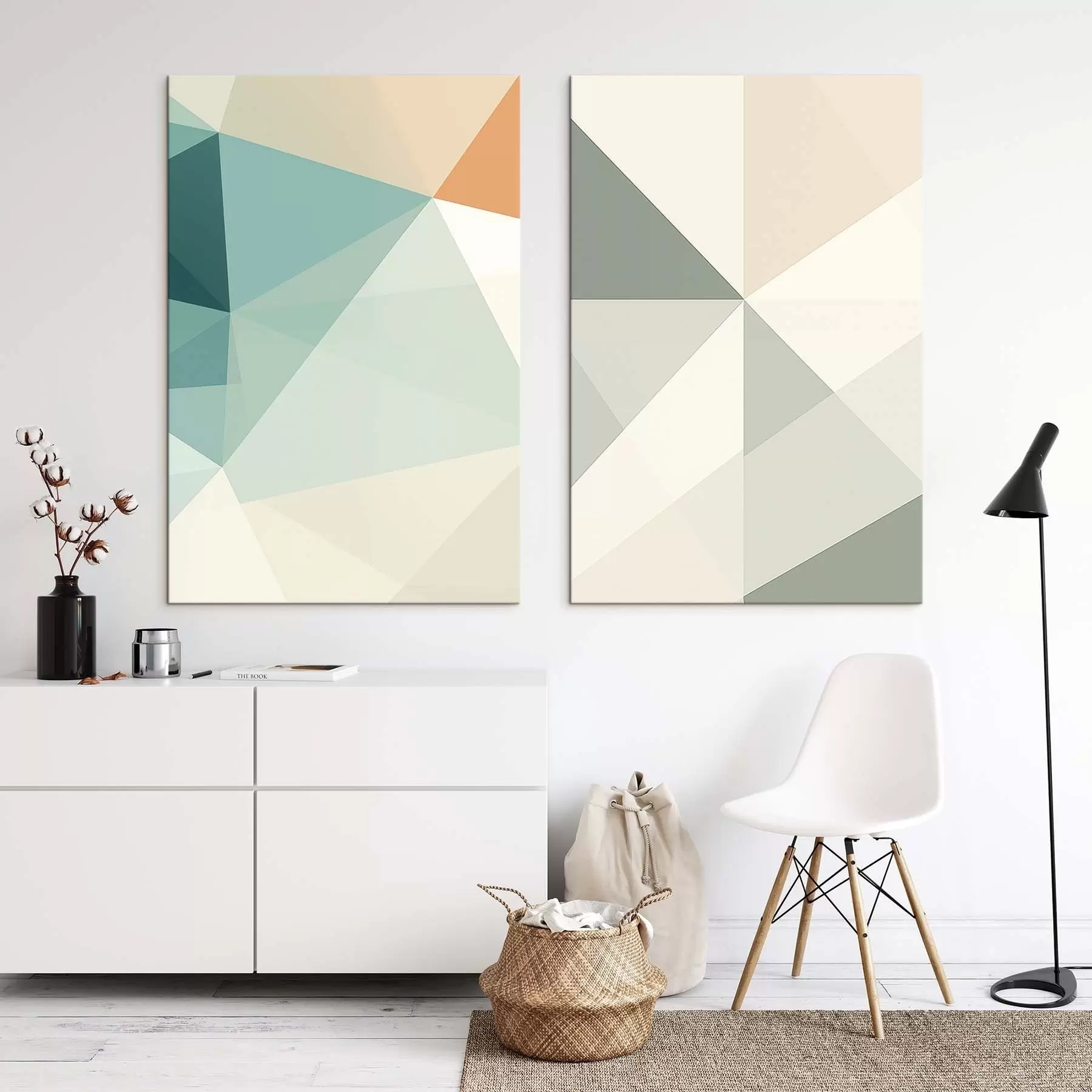 Glezna Abstraktas ģeometriskas formas, trīsstūri m30023