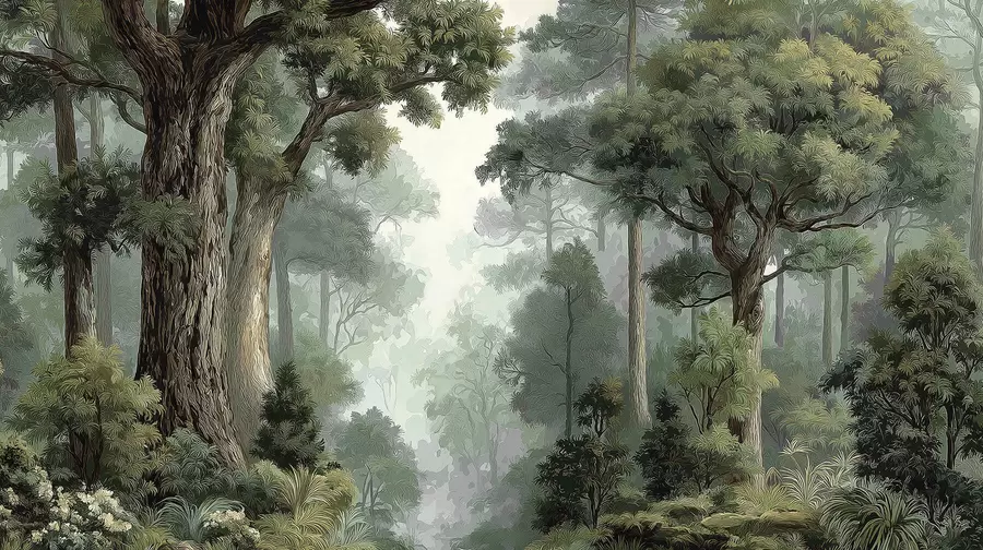 Fototapetes Lapu koku mežs w05196