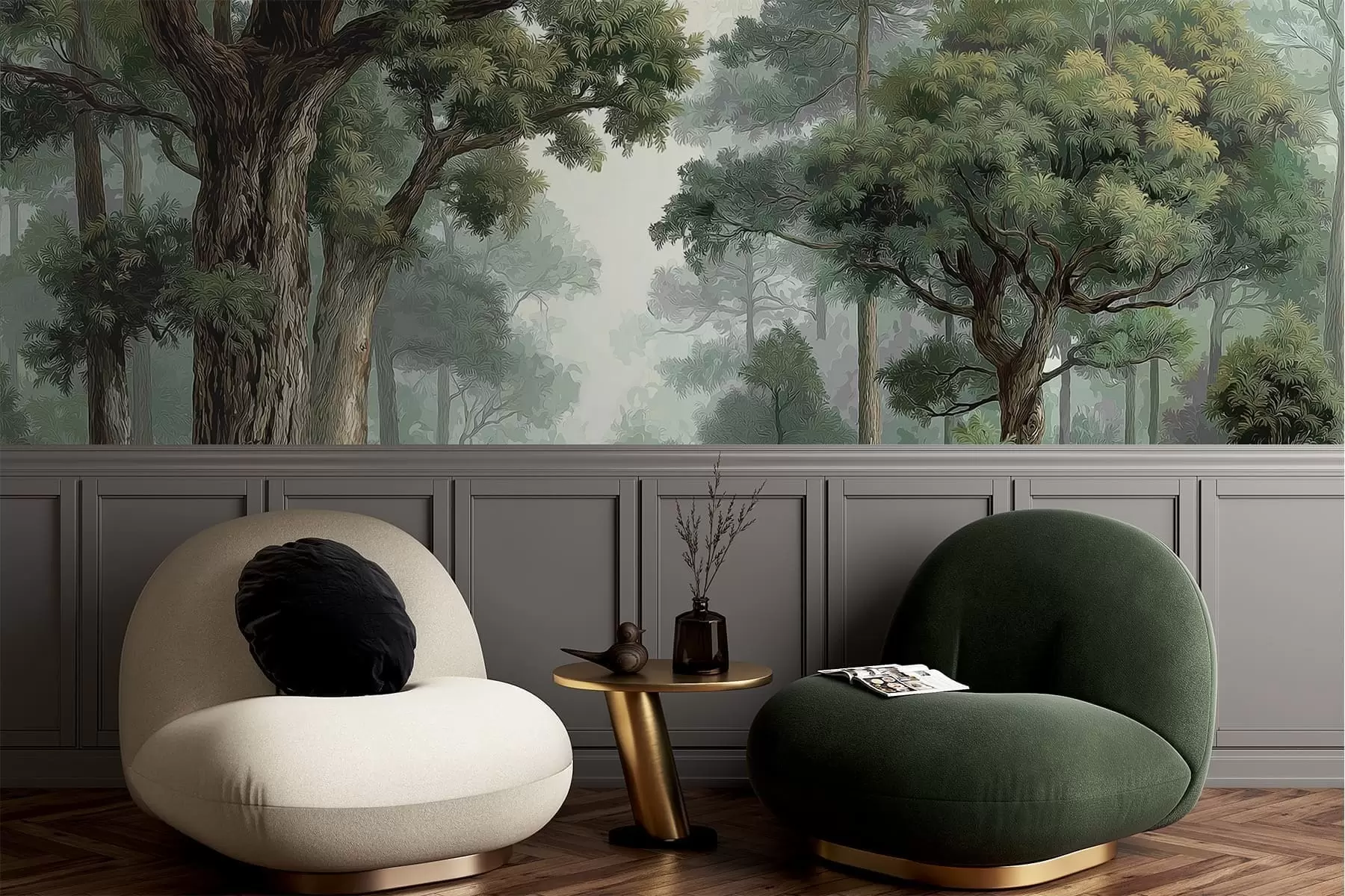 Fototapetes Lapu koku mežs w05196