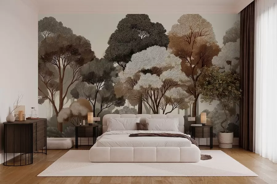 Fototapetes Lapu koku mežs w05198v1