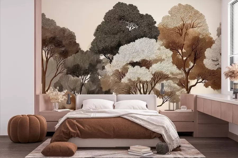 Fototapetes Lapu koku mežs w05198v1